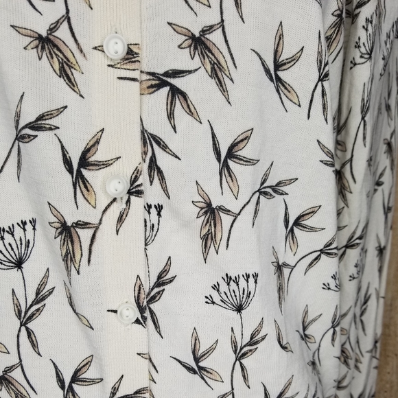 LOFT Sweater Cardigan Floral Print button down - Picture 4 of 9